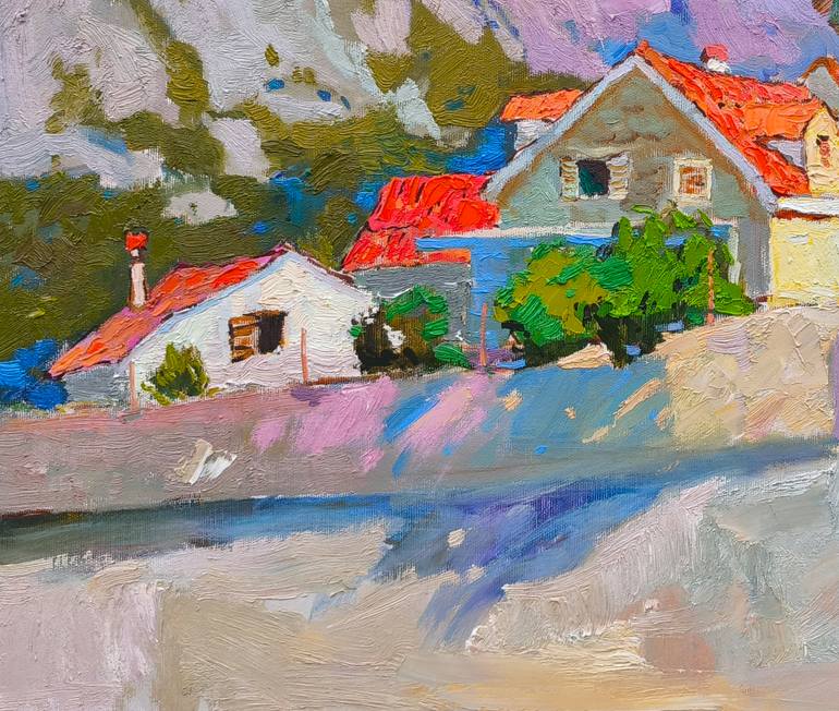 Original Abstract Expressionism Architecture Painting by Shandor Alexander