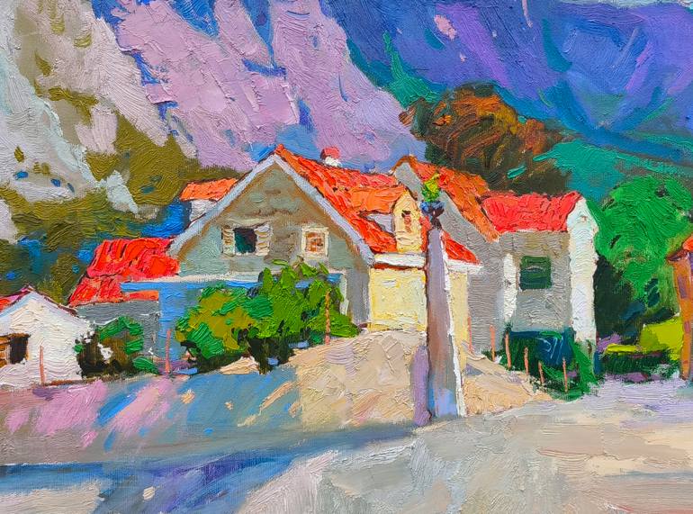 Original Abstract Expressionism Architecture Painting by Shandor Alexander