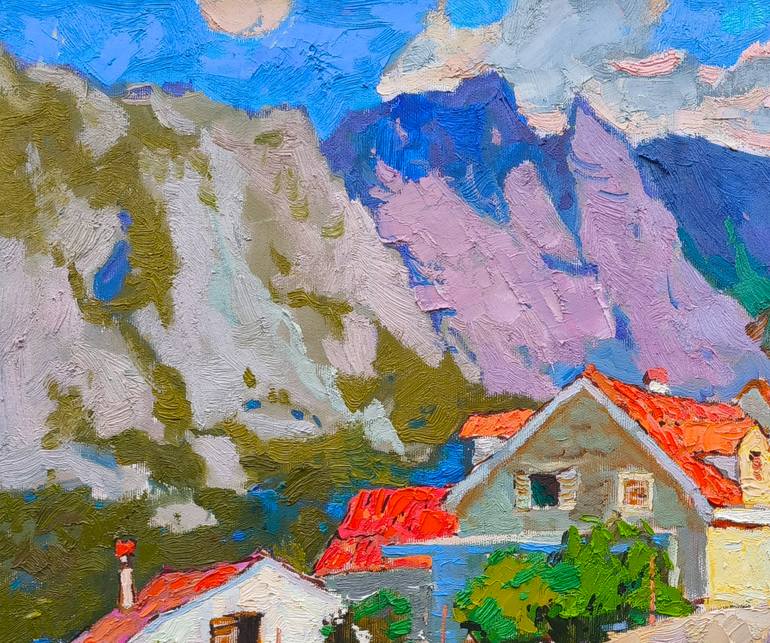 Original Abstract Expressionism Architecture Painting by Shandor Alexander