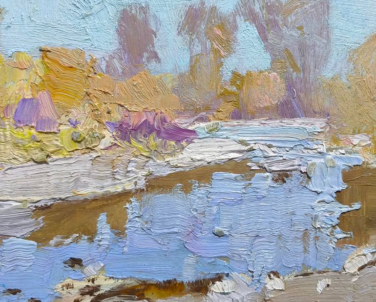 Original Abstract Expressionism Landscape Painting by Shandor Alexander