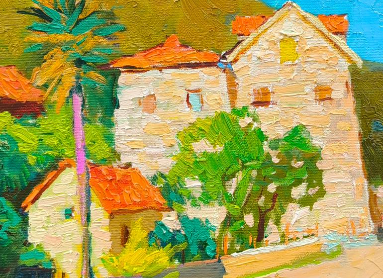 Original Abstract Expressionism Architecture Painting by Shandor Alexander