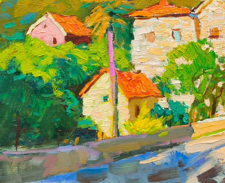 Original Abstract Expressionism Architecture Painting by Shandor Alexander