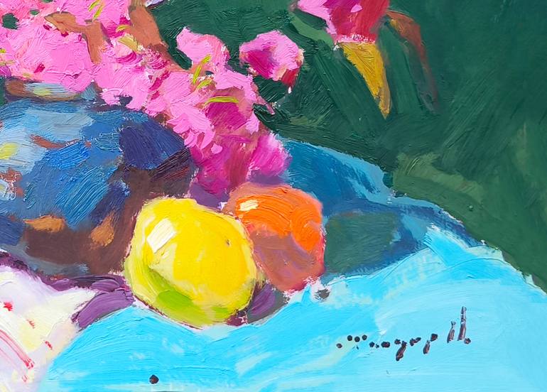 Original Abstract Expressionism Still Life Painting by Shandor Alexander