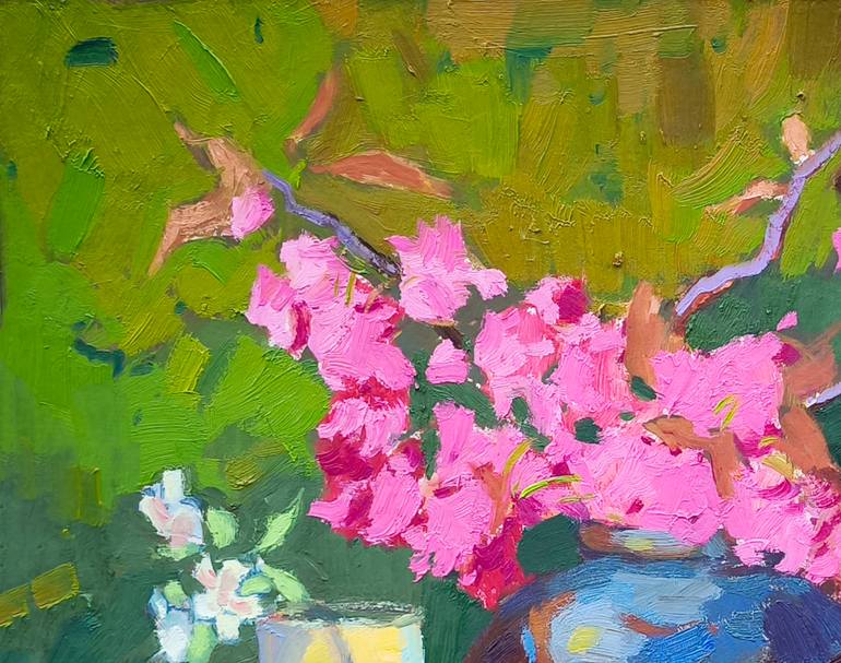 Original Abstract Expressionism Still Life Painting by Shandor Alexander