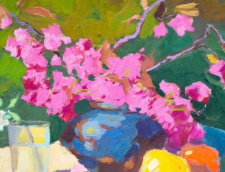 Original Abstract Expressionism Still Life Painting by Shandor Alexander