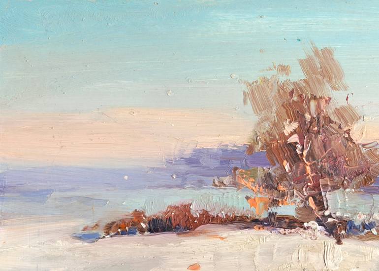 Original Abstract Expressionism Landscape Painting by Shandor Alexander
