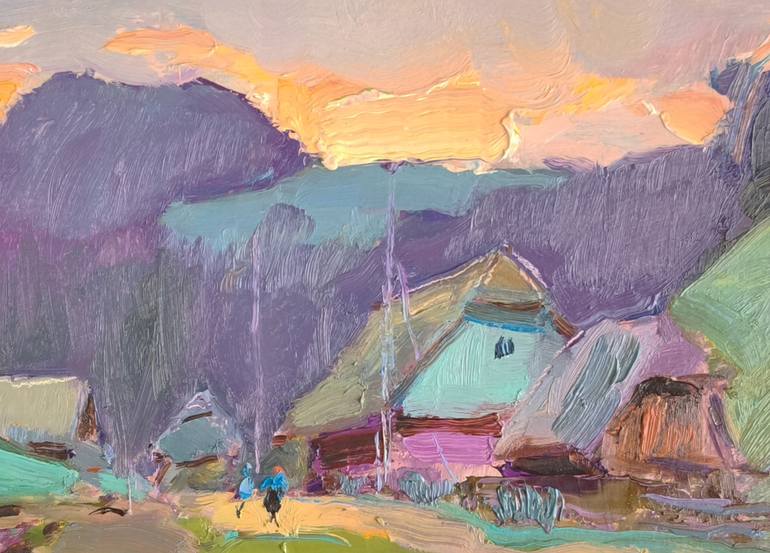 Original Abstract Expressionism Landscape Painting by Shandor Alexander