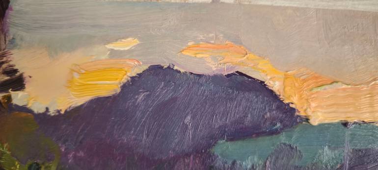 Original Abstract Expressionism Landscape Painting by Shandor Alexander