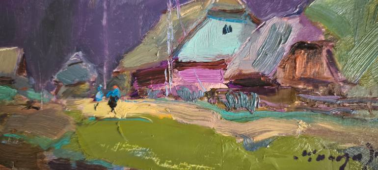 Original Abstract Expressionism Landscape Painting by Shandor Alexander