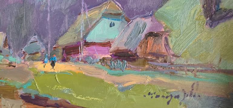 Original Abstract Expressionism Landscape Painting by Shandor Alexander