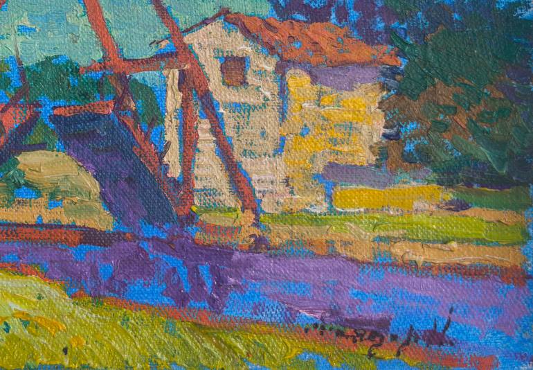Original Abstract Expressionism Landscape Painting by Shandor Alexander