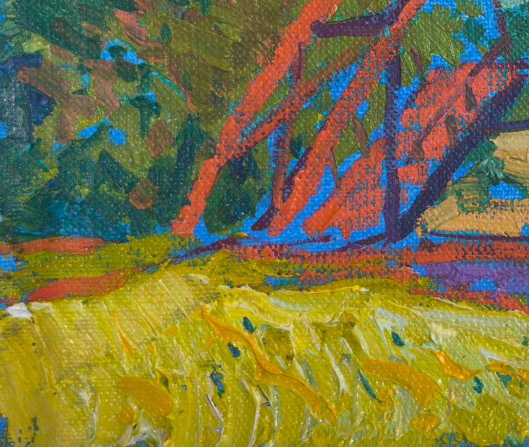 Original Abstract Expressionism Landscape Painting by Shandor Alexander