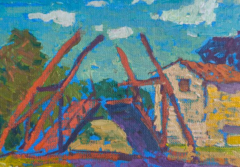 Original Abstract Expressionism Landscape Painting by Shandor Alexander