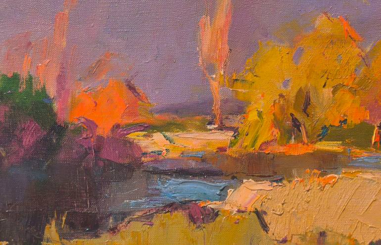 Original Abstract Expressionism Beach Painting by Shandor Alexander