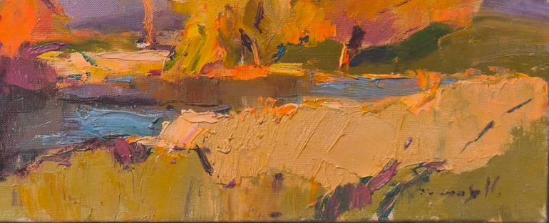 Original Abstract Expressionism Beach Painting by Shandor Alexander