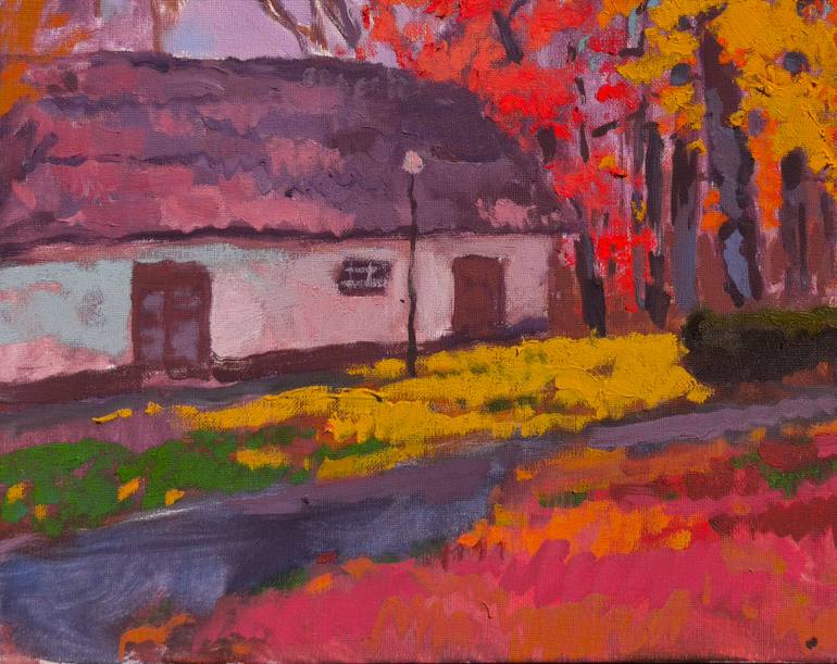Original Abstract Expressionism Landscape Painting by Shandor Alexander