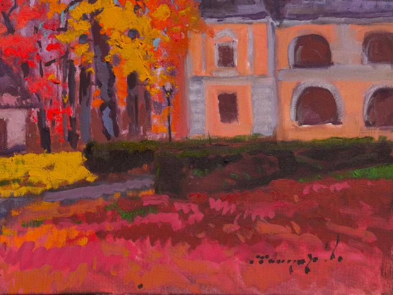 Original Abstract Expressionism Landscape Painting by Shandor Alexander