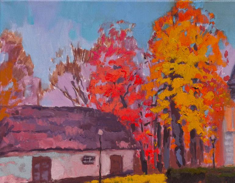Original Abstract Expressionism Landscape Painting by Shandor Alexander