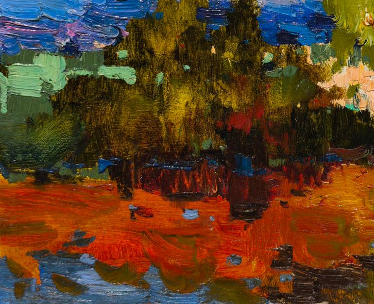 Original Abstract Expressionism Nature Painting by Shandor Alexander