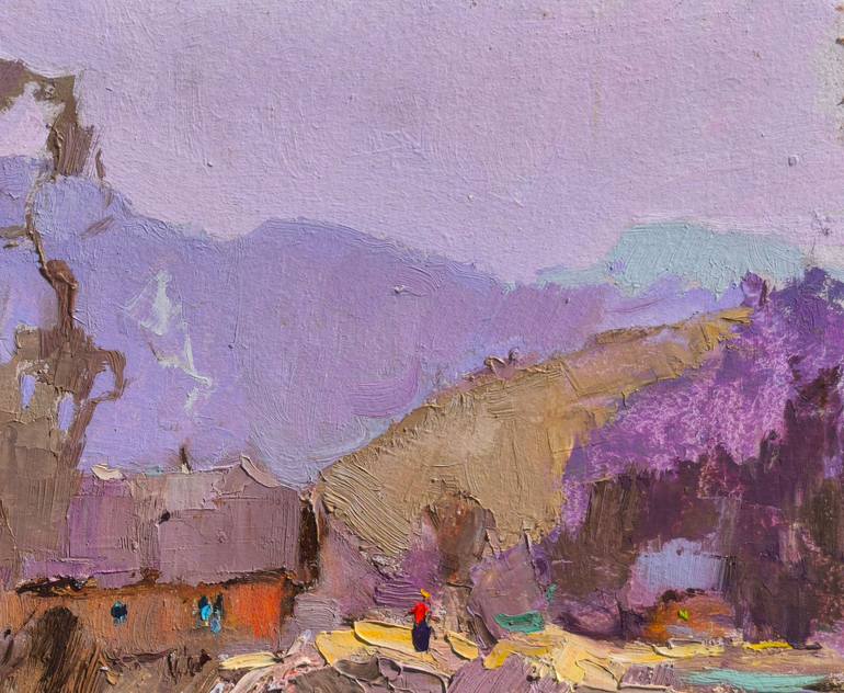 Original Art Deco Landscape Painting by Shandor Alexander