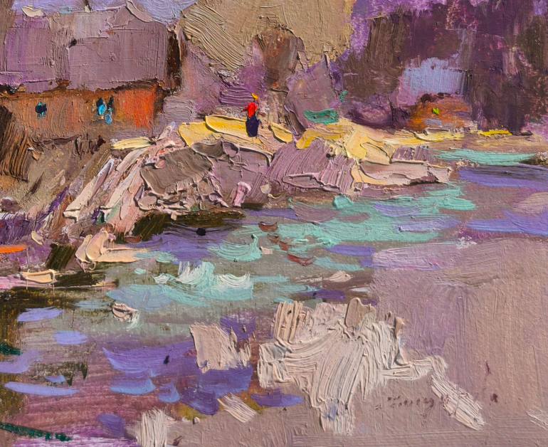 Original Art Deco Landscape Painting by Shandor Alexander