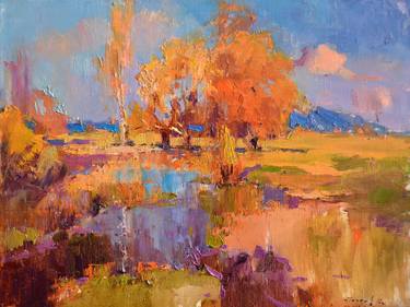 Original Abstract Expressionism Landscape Paintings by Shandor Alexander