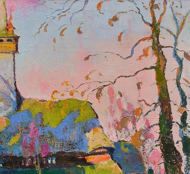 Original Abstract Expressionism Landscape Painting by Shandor Alexander