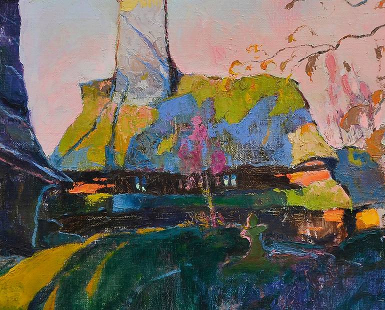 Original Abstract Expressionism Landscape Painting by Shandor Alexander