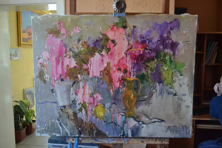 Original Abstract Still Life Painting by Shandor Alexander