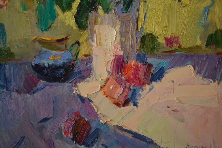 Original Art Deco Still Life Painting by Shandor Alexander