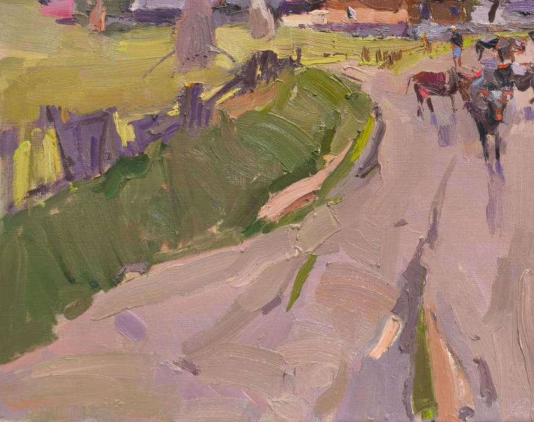 Original Art Deco Landscape Painting by Shandor Alexander