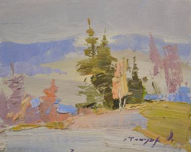 Original Art Deco Landscape Paintings by Shandor Alexander