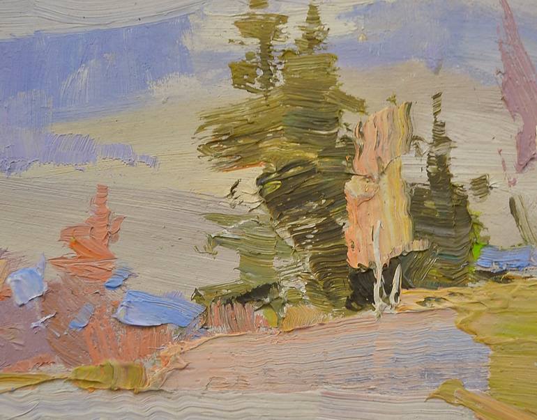 Original Art Deco Landscape Painting by Shandor Alexander