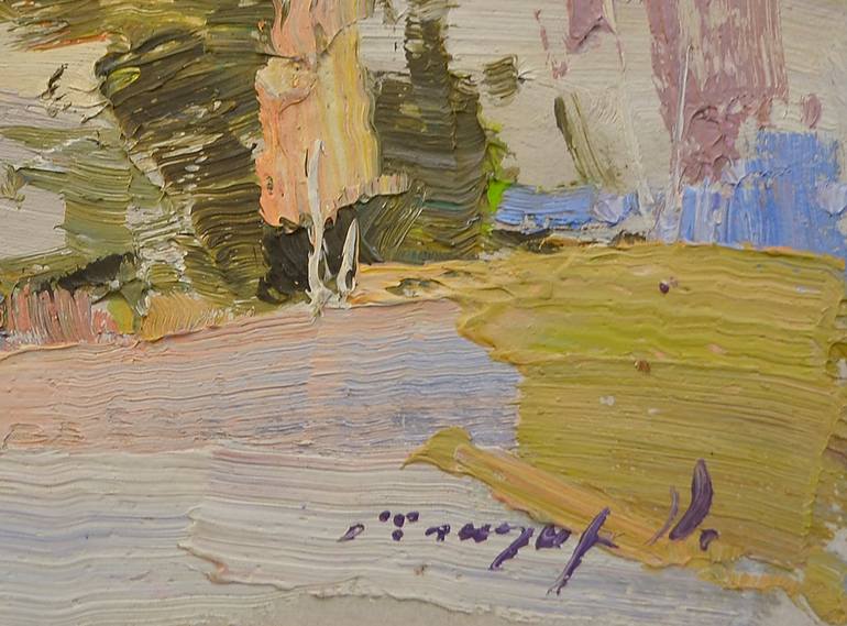 Original Art Deco Landscape Painting by Shandor Alexander