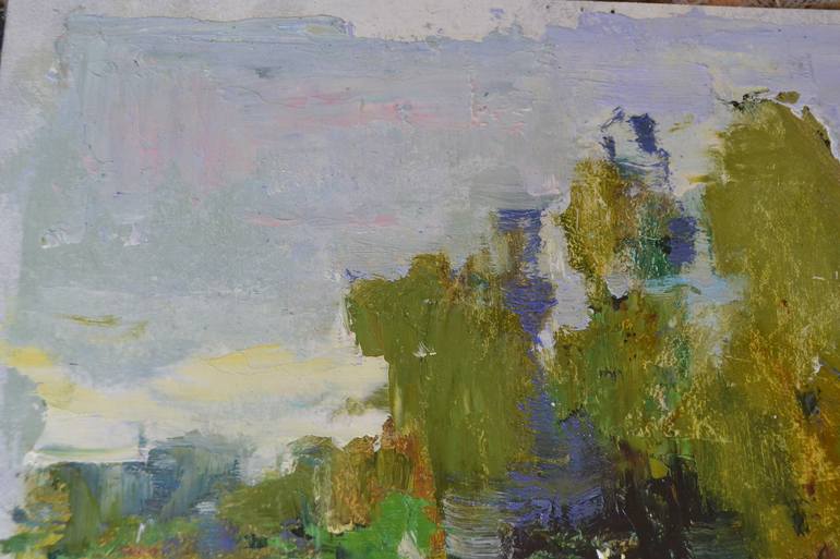 Original Art Deco Landscape Painting by Shandor Alexander