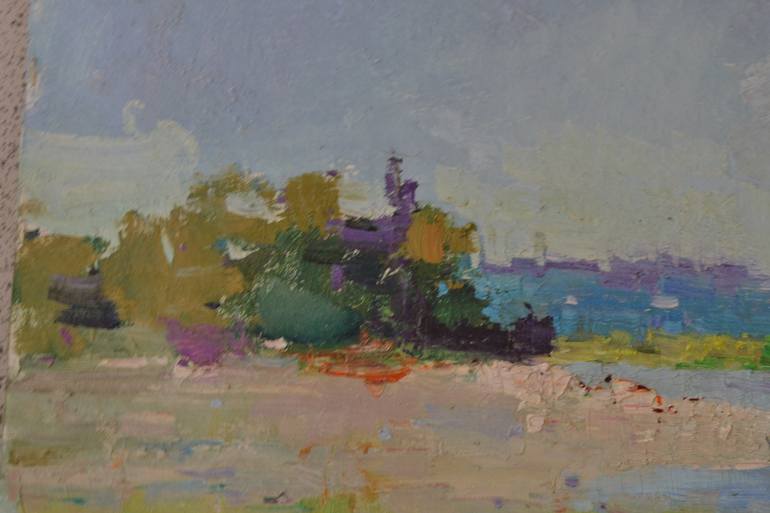 Original Art Deco Landscape Painting by Shandor Alexander