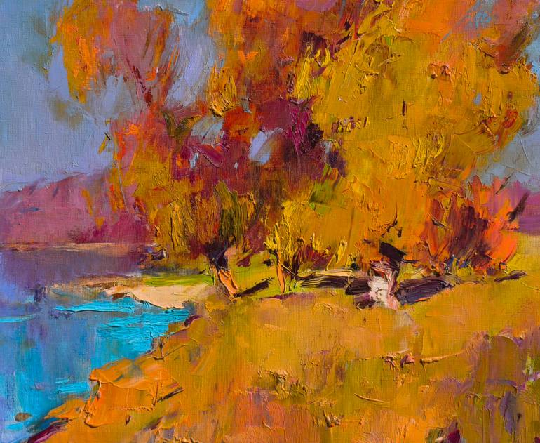 Original Art Deco Landscape Painting by Shandor Alexander
