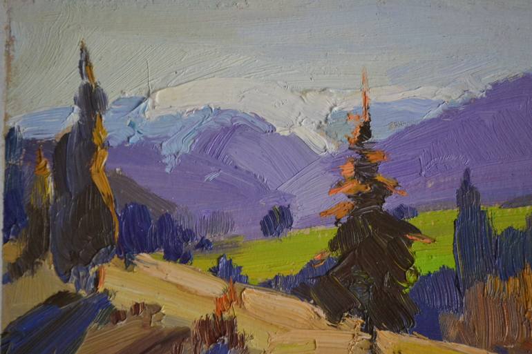 Original Expressionism Landscape Painting by Shandor Alexander