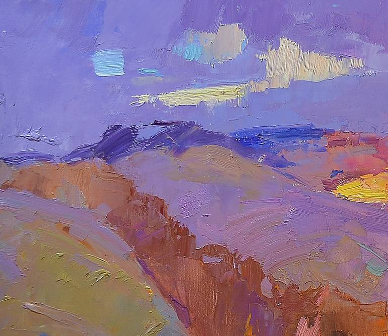 Original Art Deco Landscape Painting by Shandor Alexander