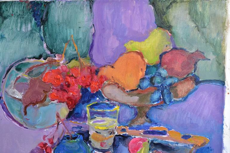 Original Abstract Still Life Painting by Shandor Alexander