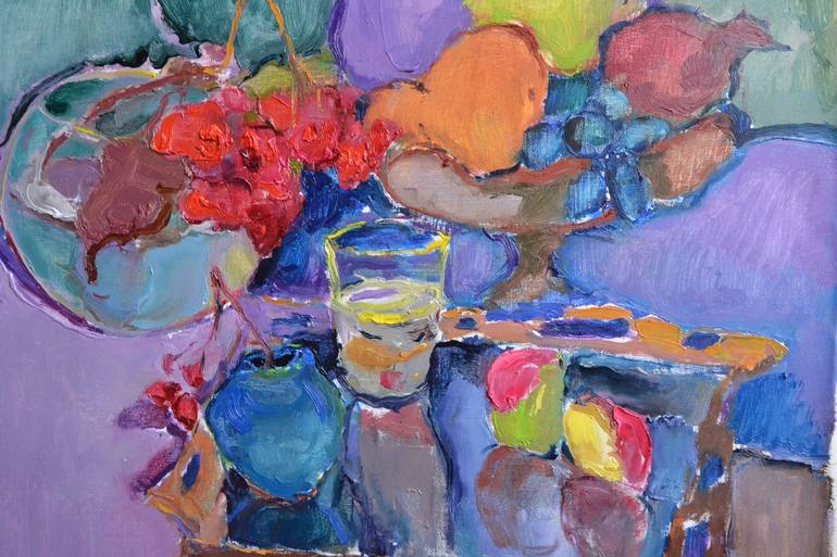 Original Abstract Still Life Painting by Shandor Alexander