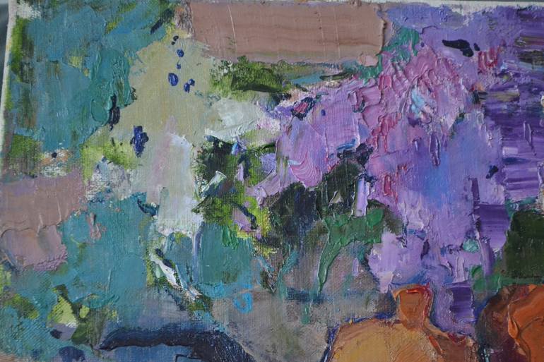 Original Abstract Expressionism Still Life Painting by Shandor Alexander