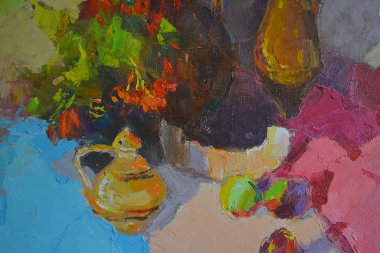 Original Abstract Still Life Painting by Shandor Alexander