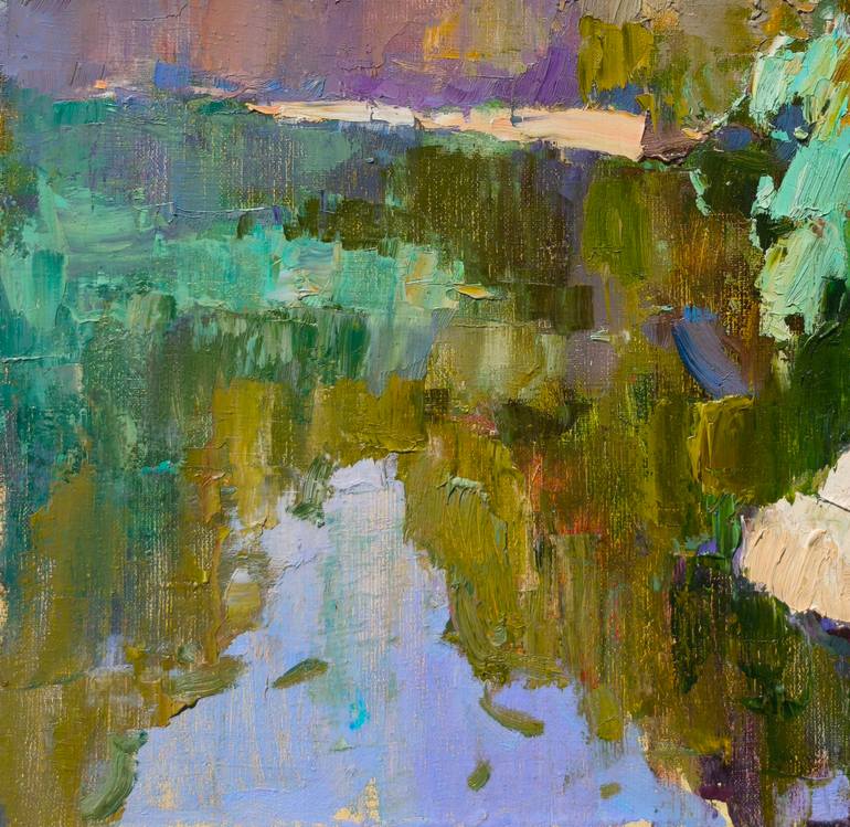 Original Art Deco Landscape Painting by Shandor Alexander