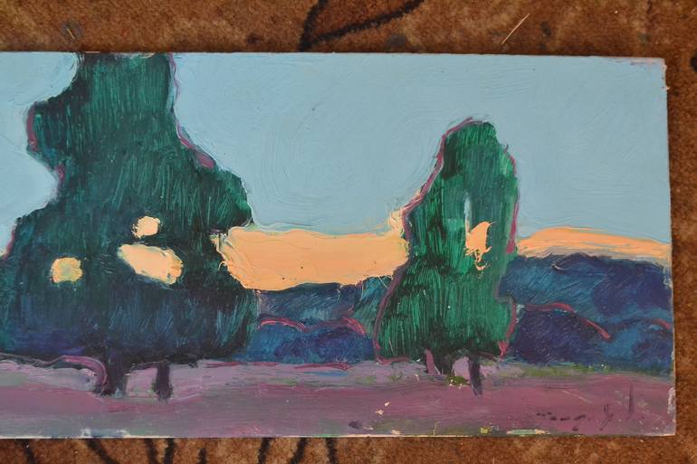 Original Abstract Expressionism Landscape Painting by Shandor Alexander