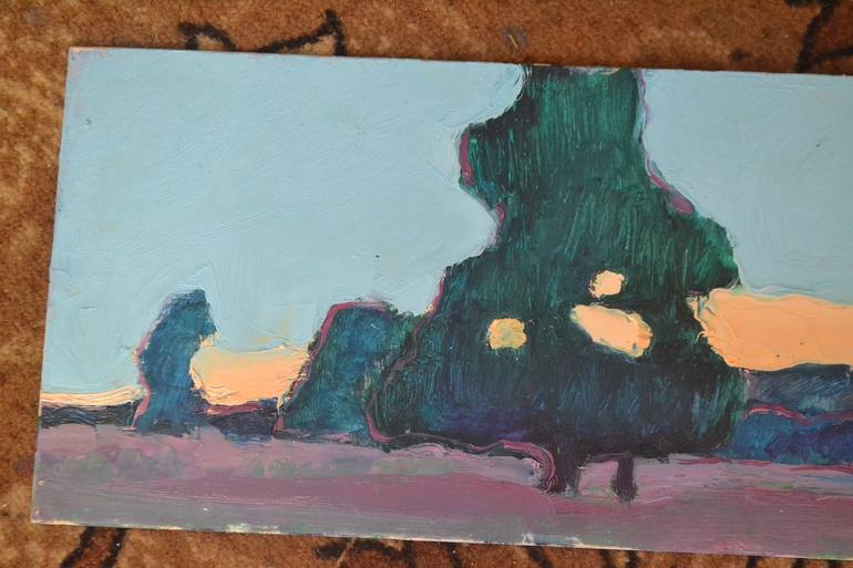 Original Abstract Expressionism Landscape Painting by Shandor Alexander