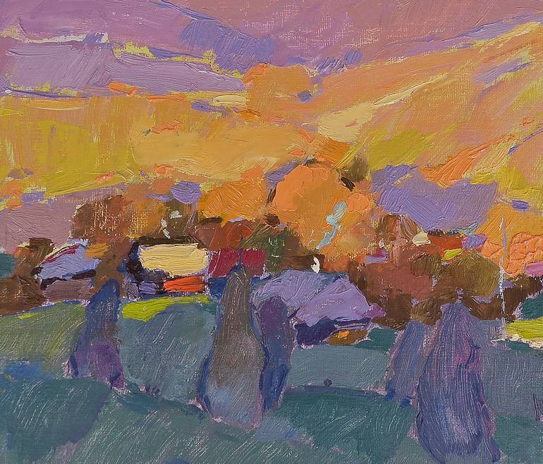 Original Impressionism Landscape Painting by Shandor Alexander