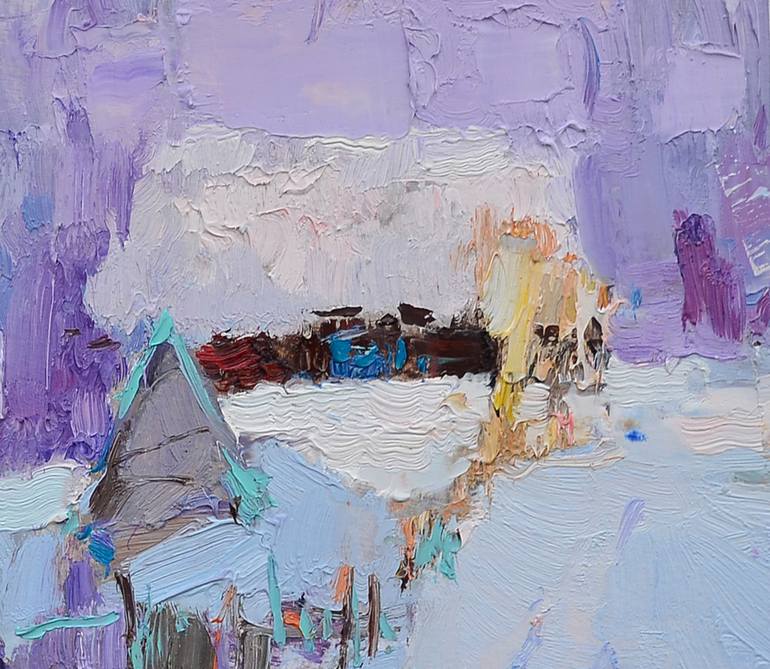 Original Art Deco Landscape Painting by Shandor Alexander