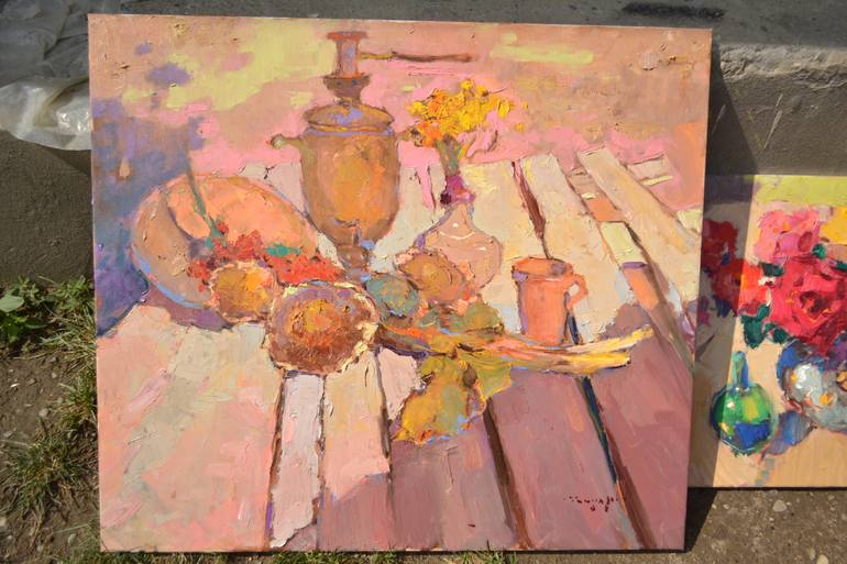 Original Abstract Still Life Painting by Shandor Alexander