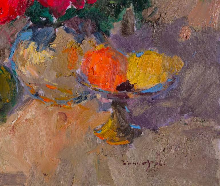 Original Expressionism Still Life Painting by Shandor Alexander
